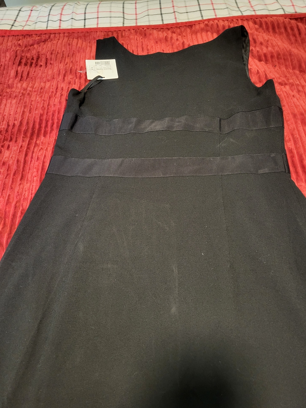 RED Valentino Black Sleeveless Maxi Dress V-Neckline With Bow at  waist Size 12